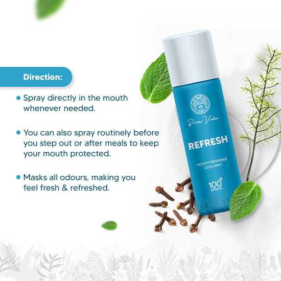 Pura Vida ReFresh Best Mouth Freshener Spray for Bad Breath My Pura